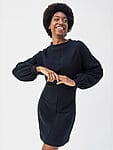 Sweatkleid mit überschnittener Schulter aus Bio-Baumwolle