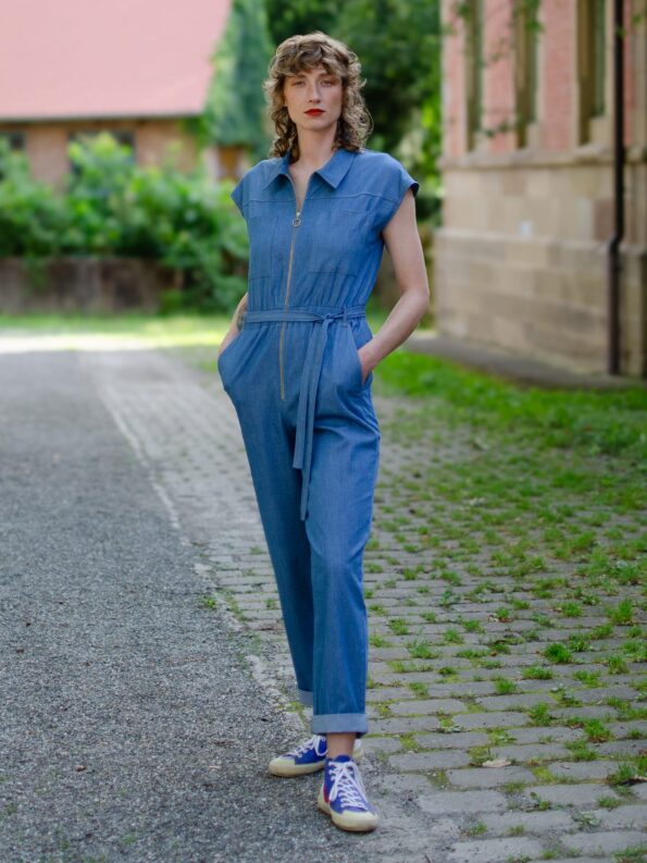 Jeans Jumpsuit mit Zipper aus Bio-Baumwolle