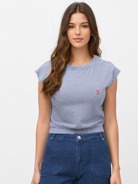 Crop-Top mit Gummibund aus Bio-Baumwolle